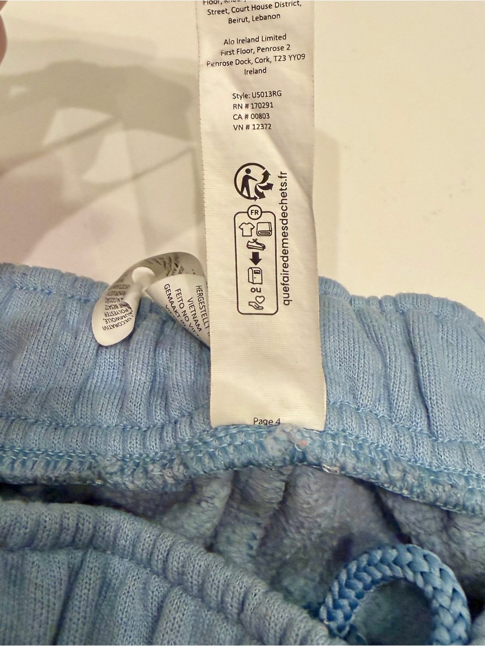 Alo Accolade Sweatpants in Celestial Blue - Picture 5 of 6